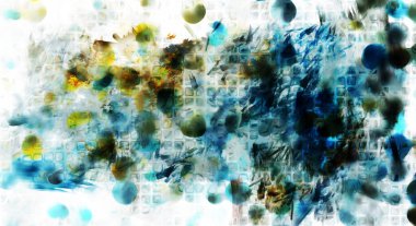 Modern sanat. Renkli çağdaş sanat eserleri. Renkli boya darbeleri. Soyut arkaplanda fırça darbeleri. fırça boyası.