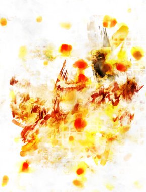 Modern sanat. Renkli çağdaş sanat eserleri. Renkli boya darbeleri. Soyut arkaplanda fırça darbeleri. fırça boyası.