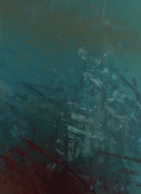 Taranmış Boyalı Soyut Arkaplan. Fırça darbesi ile boyanmış. Boya darbeleri. 2B Görüntü.