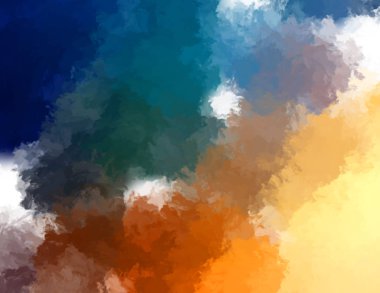 Taranmış Boyalı Soyut Arkaplan. Fırça darbesi ile boyanmış. Boya darbeleri. 2B Görüntü.