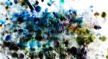 Modern sanat. Renkli çağdaş sanat eserleri. Renkli boya darbeleri. Soyut arkaplanda fırça darbeleri. fırça boyası.