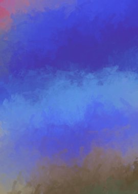 Taranmış Boyalı Soyut Arkaplan. Fırça darbesi ile boyanmış. Boya darbeleri. 2B Görüntü.