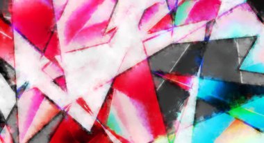 Modern sanat. Renkli çağdaş sanat eserleri. Renkli boya darbeleri. Soyut arkaplanda fırça darbeleri. fırça boyası.