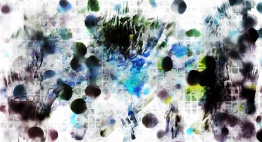 Modern sanat. Renkli çağdaş sanat eserleri. Renkli boya darbeleri. Soyut arkaplanda fırça darbeleri. fırça boyası.