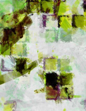 Modern sanat. Renkli çağdaş sanat eserleri. Renkli boya darbeleri. Soyut arkaplanda fırça darbeleri. fırça boyası.