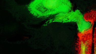 Modern sanat. Renkli çağdaş sanat eserleri. Renkli boya darbeleri. Soyut arkaplanda fırça darbeleri. fırça boyası.