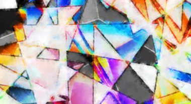 Modern sanat. Renkli çağdaş sanat eserleri. Renkli boya darbeleri. Soyut arkaplanda fırça darbeleri. fırça boyası.