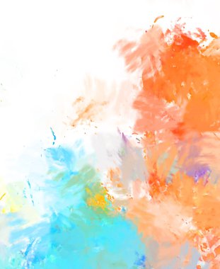 Taranmış Boyalı Soyut Arkaplan. Fırça darbesi ile boyanmış. Boya darbeleri. 2B Görüntü.