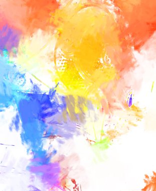 Taranmış Boyalı Soyut Arkaplan. Fırça darbesi ile boyanmış. Boya darbeleri. 2B Görüntü.