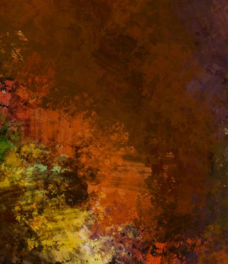 Taranmış Boyalı Soyut Arkaplan. Fırça darbesi ile boyanmış. Boya darbeleri. 2B Görüntü.