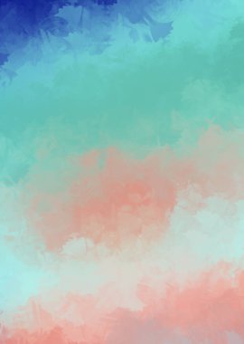 Taranmış Boyalı Soyut Arkaplan. Fırça darbesi ile boyanmış. Boya darbeleri. 2B Görüntü.