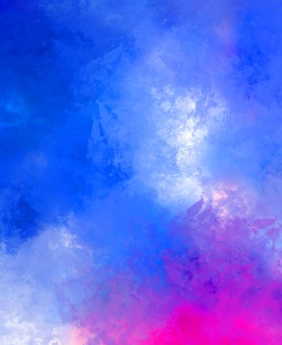 Taranmış Boyalı Soyut Arkaplan. Fırça darbesi ile boyanmış. Boya darbeleri. 2B Görüntü.