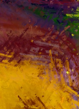 Taranmış Boyalı Soyut Arkaplan. Fırça darbesi ile boyanmış. Boya darbeleri. 2B Görüntü.