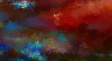 Taranmış Boyalı Soyut Arkaplan. Fırça darbesi ile boyanmış. Boya darbeleri. 2B Görüntü.