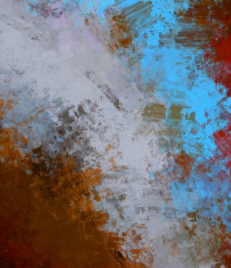 Taranmış Boyalı Soyut Arkaplan. Fırça darbesi ile boyanmış. Boya darbeleri. 2B Görüntü.