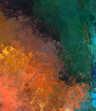 Taranmış Boyalı Soyut Arkaplan. Fırça darbesi ile boyanmış. Boya darbeleri. 2B Görüntü.
