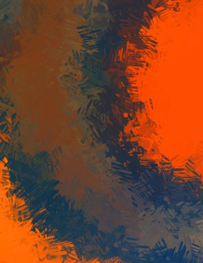 Taranmış Boyalı Soyut Arkaplan. Fırça darbesi ile boyanmış. Boya darbeleri. 2B Görüntü.