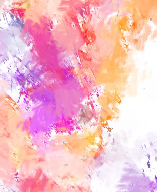 Taranmış Boyalı Soyut Arkaplan. Fırça darbesi ile boyanmış. Boya darbeleri. 2B Görüntü.