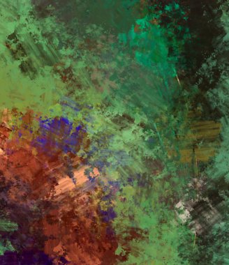 Taranmış Boyalı Soyut Arkaplan. Fırça darbesi ile boyanmış. Boya darbeleri. 2B Görüntü.