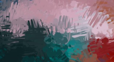 Taranmış Boyalı Soyut Arkaplan. Fırça darbesi ile boyanmış. Boya darbeleri. 2B Görüntü.