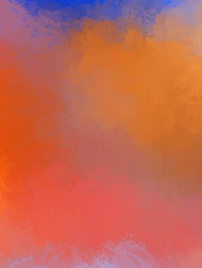 Taranmış Boyalı Soyut Arkaplan. Fırça darbesi ile boyanmış. Boya darbeleri. 2B Görüntü.