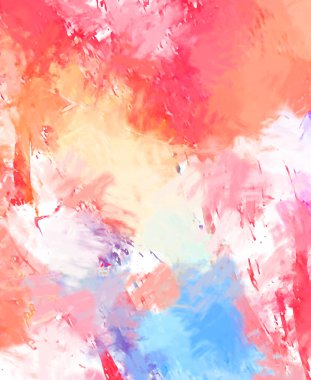 Taranmış Boyalı Soyut Arkaplan. Fırça darbesi ile boyanmış. Boya darbeleri. 2B Görüntü.