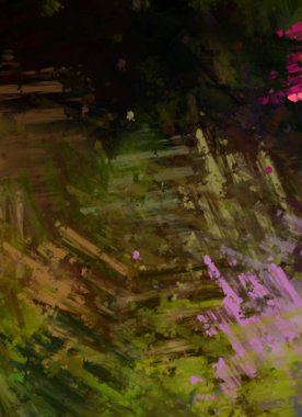 Taranmış Boyalı Soyut Arkaplan. Fırça darbesi ile boyanmış. Boya darbeleri. 2B Görüntü.