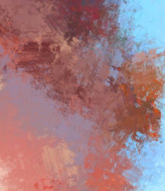 Taranmış Boyalı Soyut Arkaplan. Fırça darbesi ile boyanmış. Boya darbeleri. 2B Görüntü.