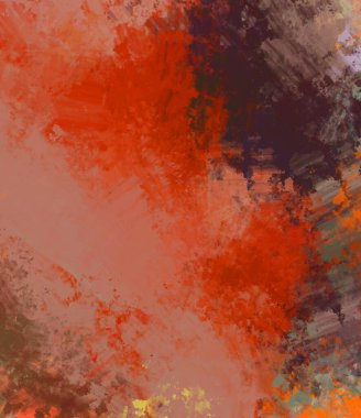 Taranmış Boyalı Soyut Arkaplan. Fırça darbesi ile boyanmış. Boya darbeleri. 2B Görüntü.