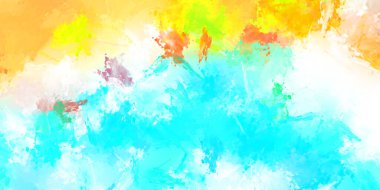 Taranmış Boyalı Soyut Arkaplan. Fırça darbesi ile boyanmış. Boya darbeleri. 2B Görüntü.