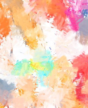 Taranmış Boyalı Soyut Arkaplan. Fırça darbesi ile boyanmış. Boya darbeleri. 2B Görüntü.