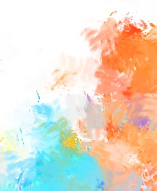 Taranmış Boyalı Soyut Arkaplan. Fırça darbesi ile boyanmış. Boya darbeleri. 2B Görüntü.