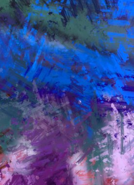 Taranmış Boyalı Soyut Arkaplan. Fırça darbesi ile boyanmış. Boya darbeleri. 2B Görüntü.