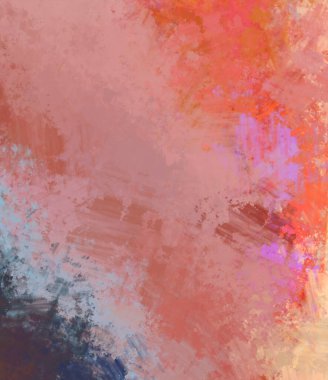 Taranmış Boyalı Soyut Arkaplan. Fırça darbesi ile boyanmış. Boya darbeleri. 2B Görüntü.