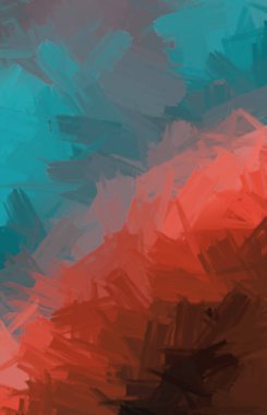 Taranmış Boyalı Soyut Arkaplan. Fırça darbesi ile boyanmış. Boya darbeleri. 2B Görüntü.