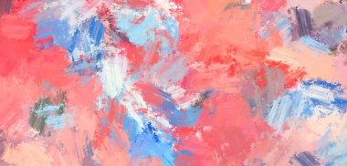 Taranmış Boyalı Soyut Arkaplan. Fırça darbesi ile boyanmış. Boya darbeleri. 2B Görüntü.