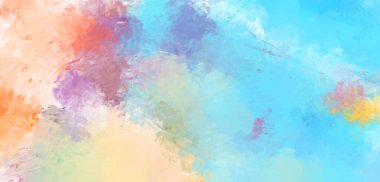 Taranmış Boyalı Soyut Arkaplan. Fırça darbesi ile boyanmış. Boya darbeleri. 2B Görüntü.