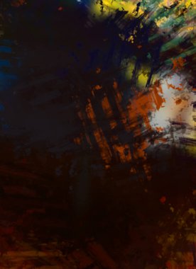 Taranmış Boyalı Soyut Arkaplan. Fırça darbesi ile boyanmış. Boya darbeleri. 2B Görüntü.