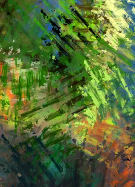 Borstad Målad Abstrakt Bakgrund Penselmålning Färgstänk Illustration — Stockfoto