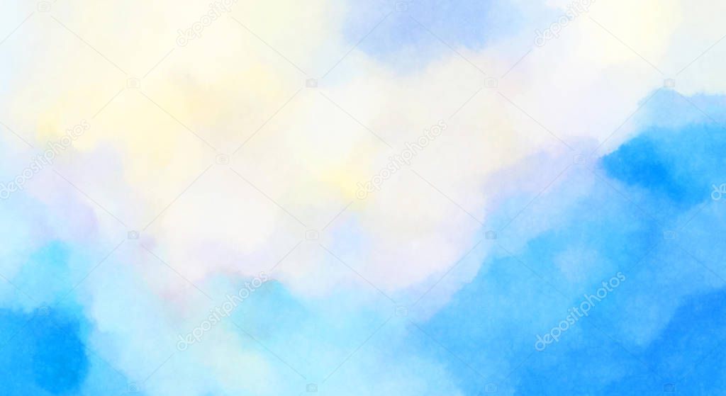 Watercolor painted background. Abstract Illustration wallpaper. Brush stroked painting. 2D Illustration.