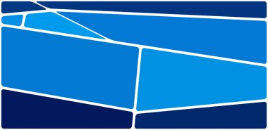 Beyaz boşluğu olan renkli bir çizim. Soyut geometrik desen. Mozaik arka plan. Geometrik çok renkli şekiller.
