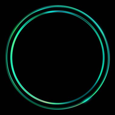 Parlak Çerçeve Arkaplanı. Siyah arkaplanda izole edilmiş parlak geometrik şablon. Soyut 2d illüstrasyon.