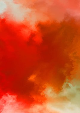 Beyaz arkaplanda soyut renkli suluboya. Dijital resim.