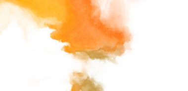 Beyaz arkaplanda soyut renkli suluboya. Dijital resim.