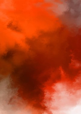 Beyaz arkaplanda soyut renkli suluboya. Dijital resim.