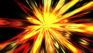 Parlayan yıldızın patlaması. Dinamik renkli arkaplan resmi. Parlak ışıklar duvar kağıdı.