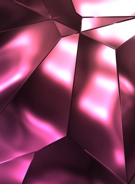 Soyut arkaplan. Lüks Metal Paneller Geometrik Desen. Cazibe Moda Arkaplanı. 3 boyutlu illüstrasyon. Yansıtıcı ve parlak, lüks duvar kağıdı. Parlak, renkli ve canlı doku duvarı.