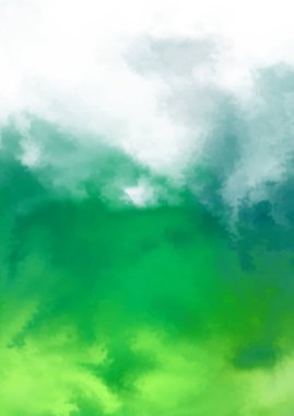 Beyaz arkaplanda soyut renkli suluboya. Dijital resim.