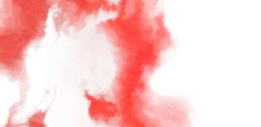 Beyaz arkaplanda soyut renkli suluboya. Dijital resim.