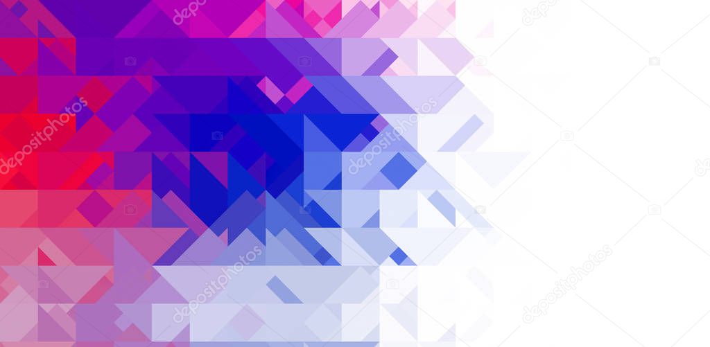 Intersecting shapes design on white background. Abstract minimalistic wallpaper. Colorful geometric template.